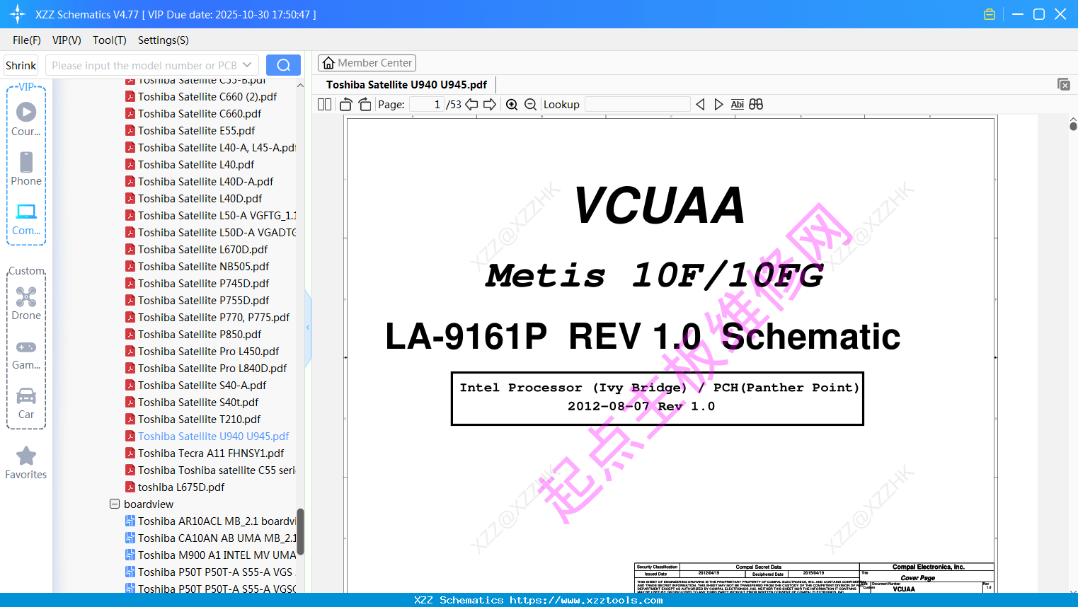 Laptop Toshiba Satellite U940 U945